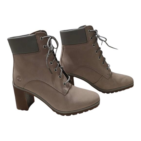 Timberland Women's‎ Allington Lace-Up 6-Inch Boots Beige and Green Suede Boots 9 - Picture 2 of 9